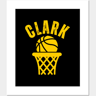 clark basketball Jersey yellow Posters and Art